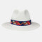 Hats & Dreams Tribal Print Ribbon Raffia Fedora - Big Bag NY