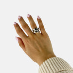 Ithil Stacked Silver Ring - Big Bag NY