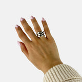Ithil Stacked Silver Ring - Big Bag NY