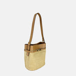 Gianni Notaro Medium Shoulder Bucket Bag with Brown Leather - Big Bag NY