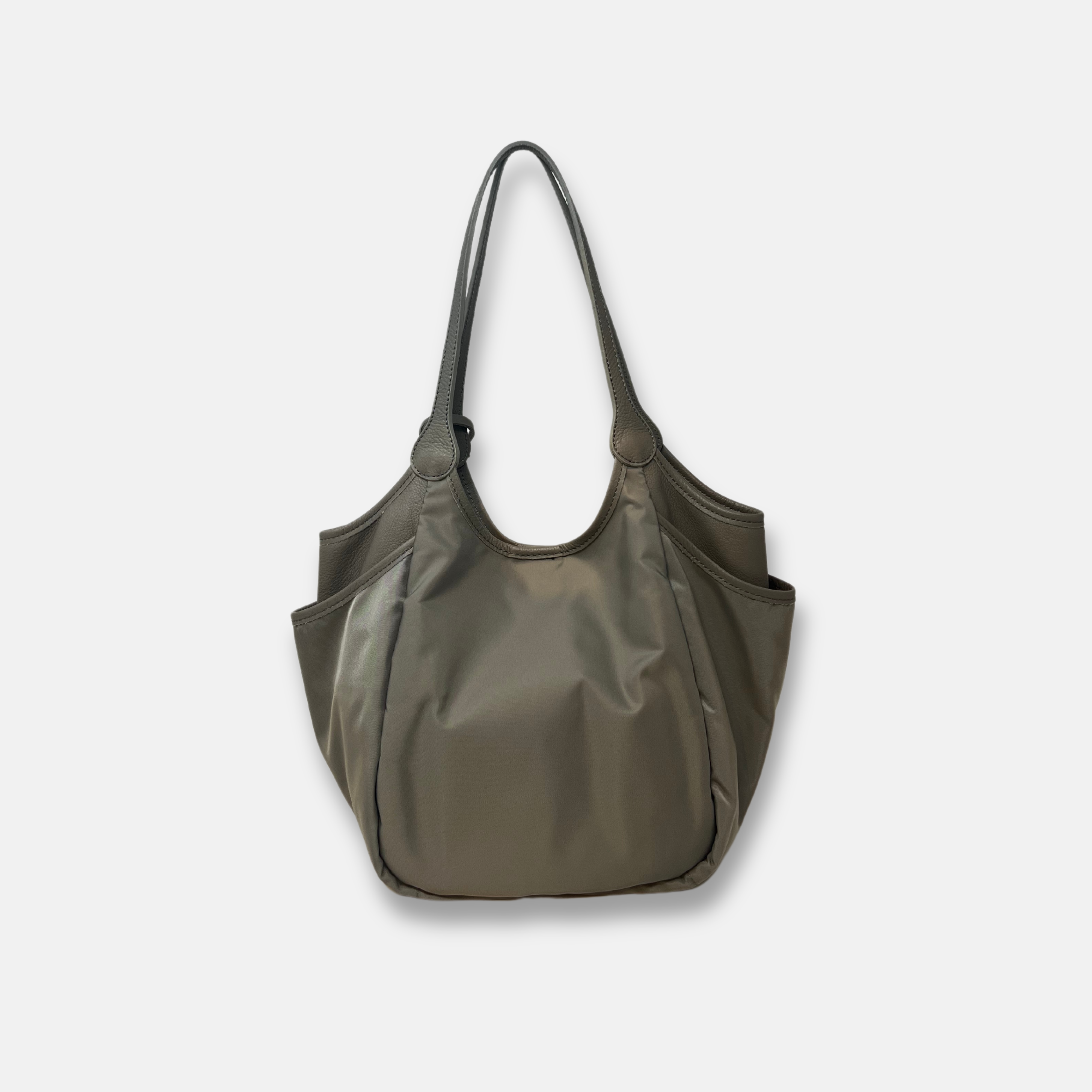 Nylon tote with pockets best sale