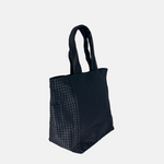 Acrylic L Bag Zipper Tote in &nbsp;Black Dots - Big Bag NY