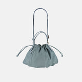 PLINIO Drawstring Tote with Crossbody Strap in Cristallo - Big Bag NY