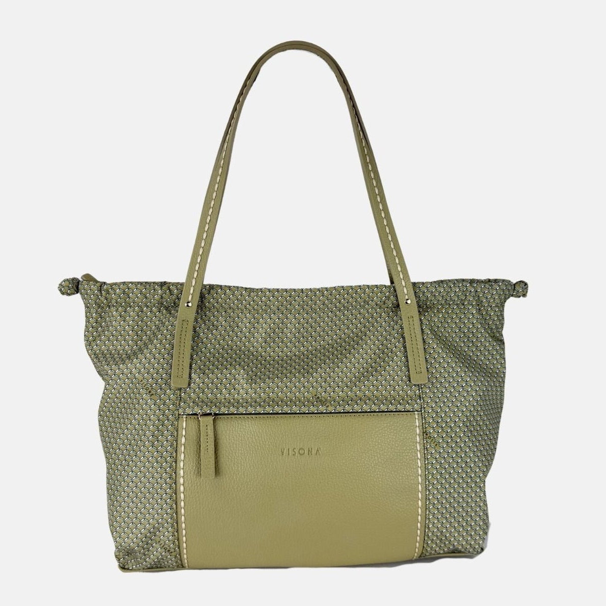 PLINIO Drawstring Large Tote in Vert - Big Bag NY