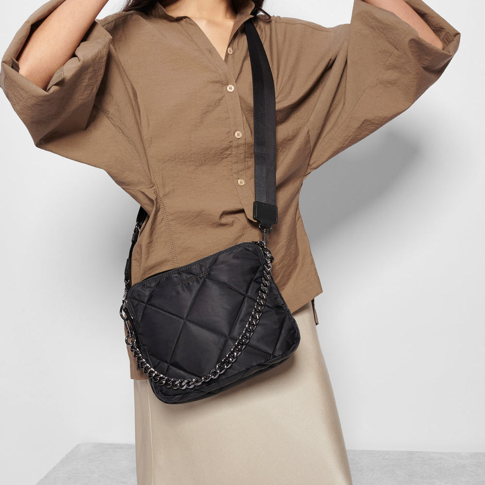 MZ Wallace Quilted Madison Crossbody in Black - Big Bag NY