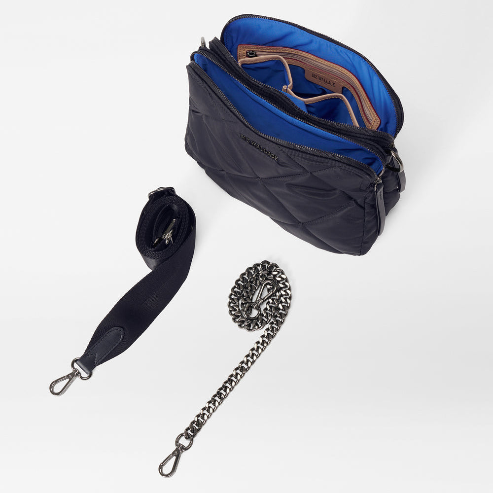 MZ Wallace Quilted Madison Crossbody in Black - Big Bag NY