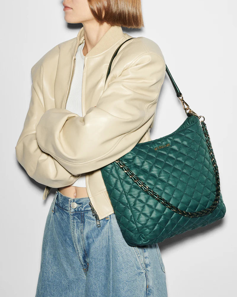 MZ Wallace Crosby Hobo in Emerald - Big Bag NY