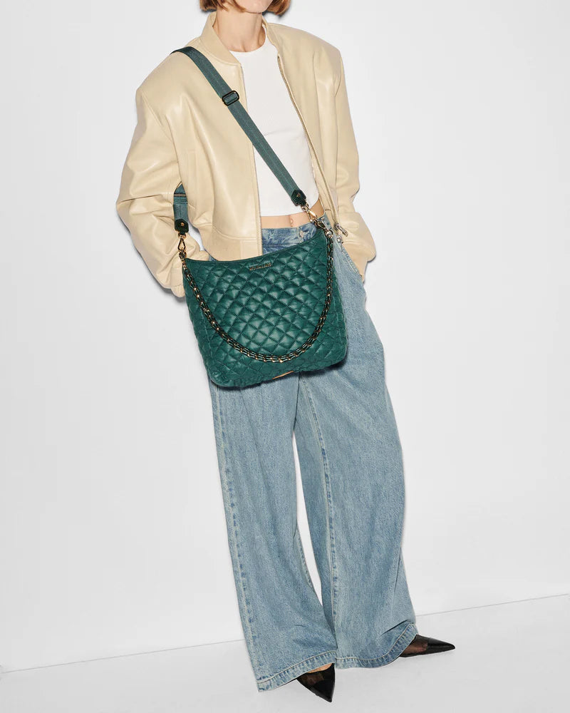 MZ Wallace Crosby Hobo in Emerald - Big Bag NY