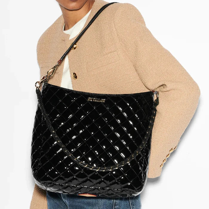 MZ Wallace Crosby Hobo Black Lacquer - Big Bag NY