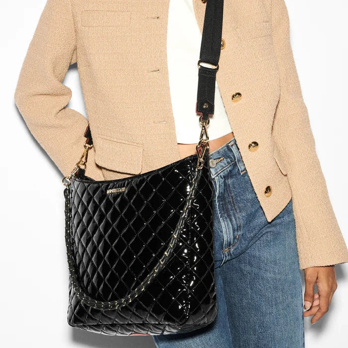 MZ Wallace Crosby Hobo Black Lacquer - Big Bag NY