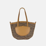 PLINIO Multicolor Weave Raffia Tote in Quercia - Big Bag NY