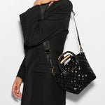 MZ Wallace Black Sequin Micro Metro Tote Deluxe - Big Bag NY