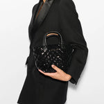 MZ Wallace Black Sequin Micro Metro Tote Deluxe - Big Bag NY