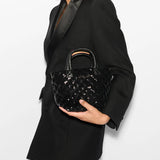 MZ Wallace Black Sequin Micro Metro Tote Deluxe - Big Bag NY