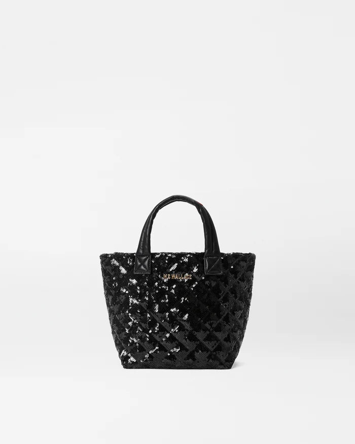 MZ Wallace Black Sequin Micro Metro Tote Deluxe - Big Bag NY