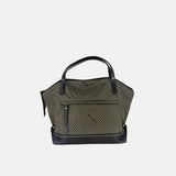 PLINIO Medium Top Handle Satchel in Black - Big Bag NY