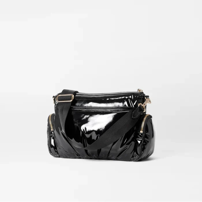 MZ Wallace Chelsea Crossbody Bag in Black Lacquer - Big Bag NY