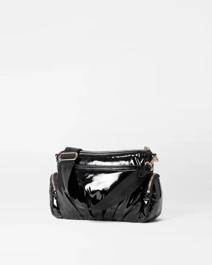 MZ Wallace Chelsea Crossbody Bag in Black Lacquer - Big Bag NY