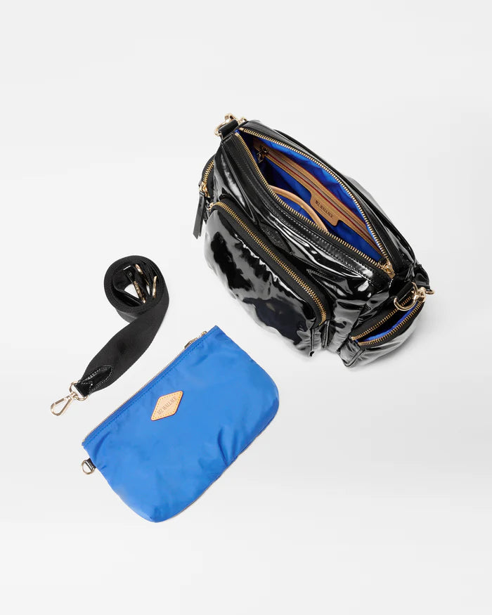 MZ Wallace Chelsea Crossbody Bag in Black Lacquer - Big Bag NY