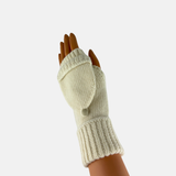Cashmere and Wool Fingerless Glove with Hood