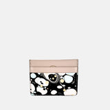 Riccardo Luci Marble Leather Credit Card Holder Taupe 2 Mix - Big Bag NY