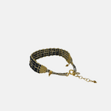 DAG Gioielli Woven Bracelet with Black Spinel Gemstones - Big Bag NY