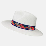 Hats & Dreams Tribal Print Ribbon Raffia Fedora - Big Bag NY