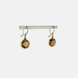 Dana Kellin Citrine Circle Drop Earrings - Big Bag NY