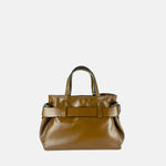 Gianni Chiarini Miranda Mini Top Handle Bag in Walnut - Big Bag NY