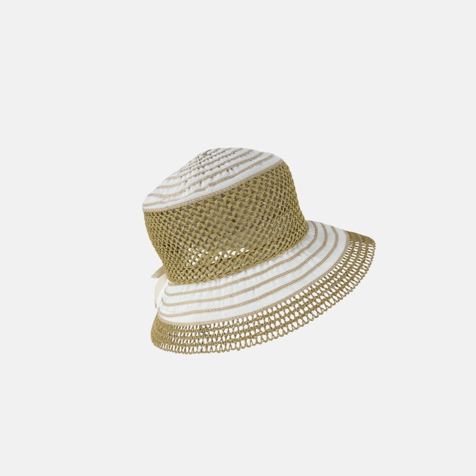 Grevi Raffia Mesh Foldable Bucket Hat - Big Bag NY
