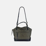 PLINIO Medium Top Handle Satchel in Black - Big Bag NY