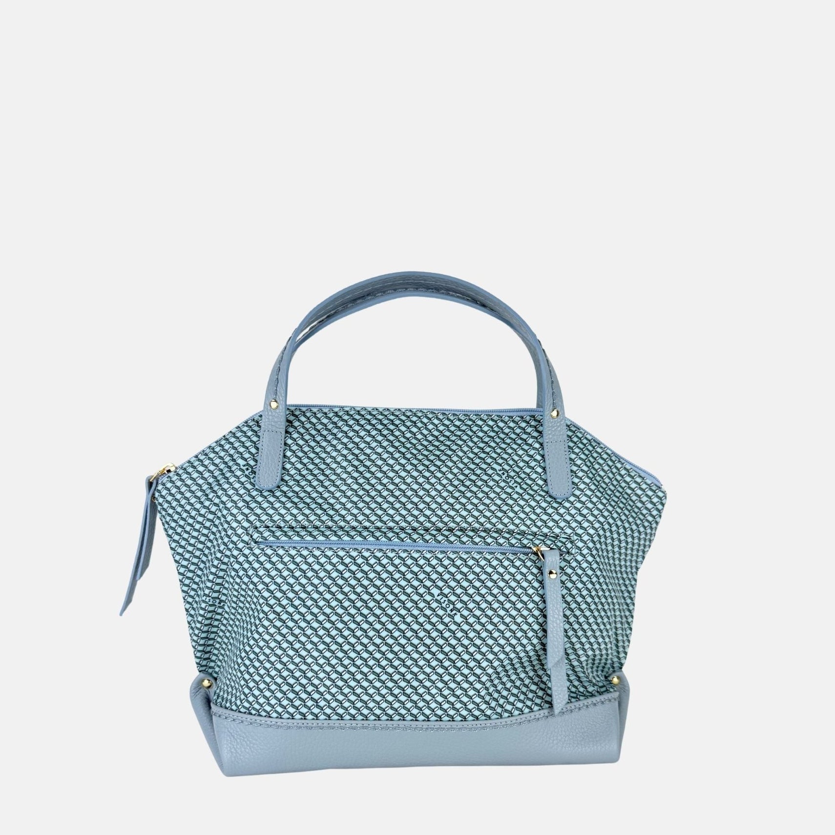 PLINIO Medium Top Handle Satchel in Cristallo - Big Bag NY