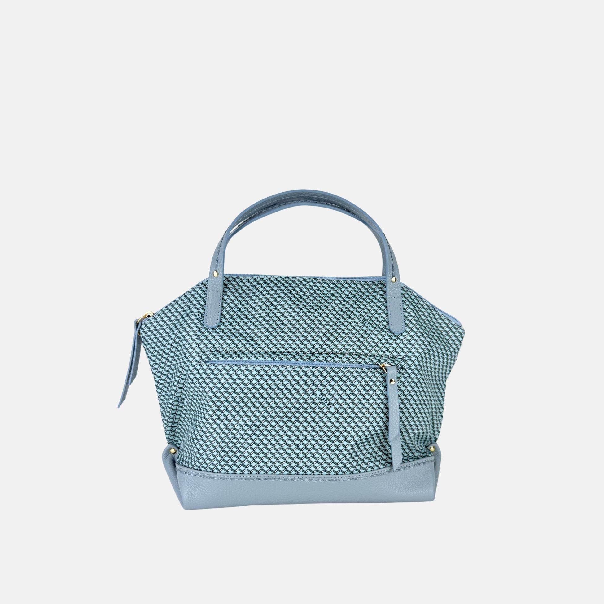 PLINIO Medium Top Handle Satchel in Cristallo - Big Bag NY