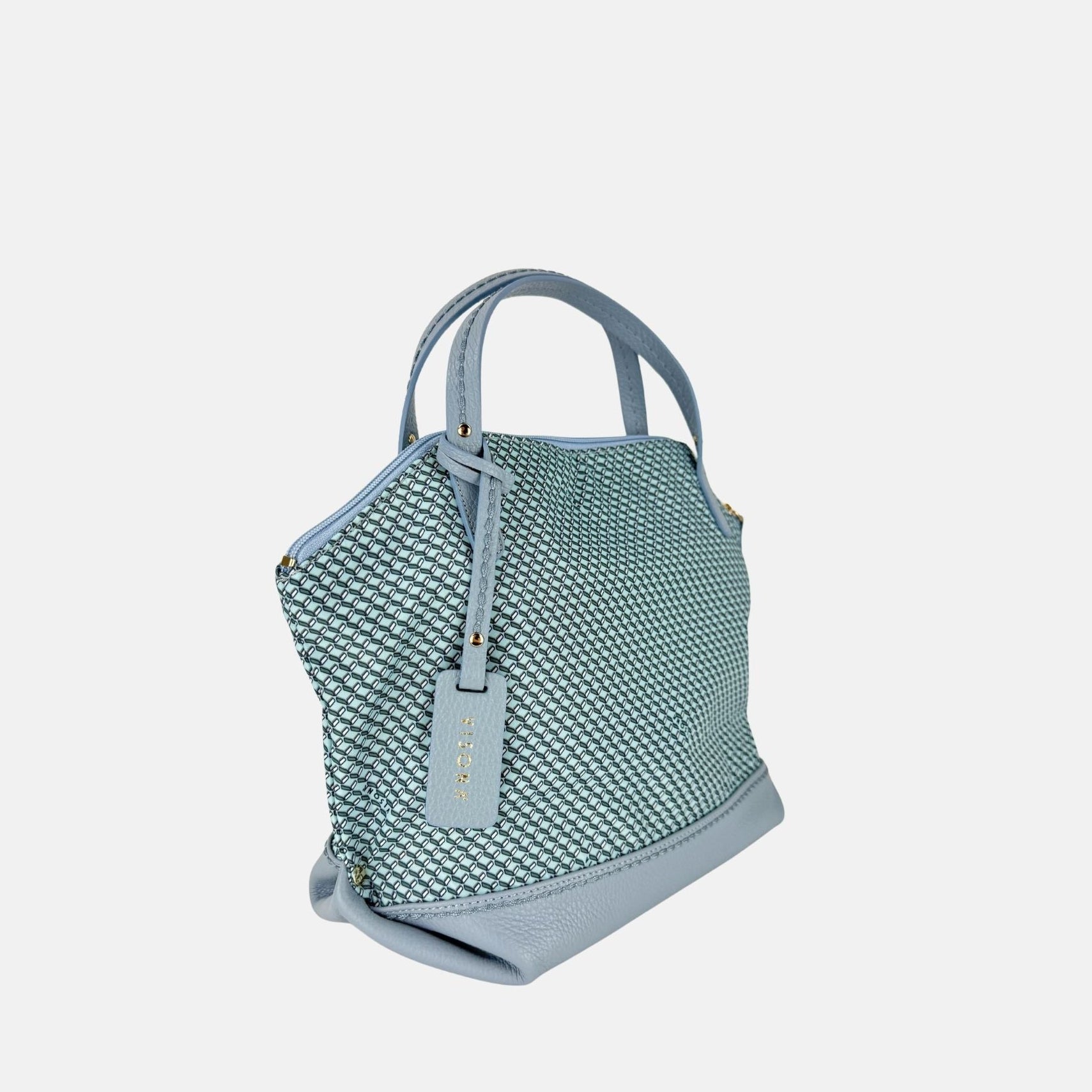 PLINIO Medium Top Handle Satchel in Cristallo - Big Bag NY