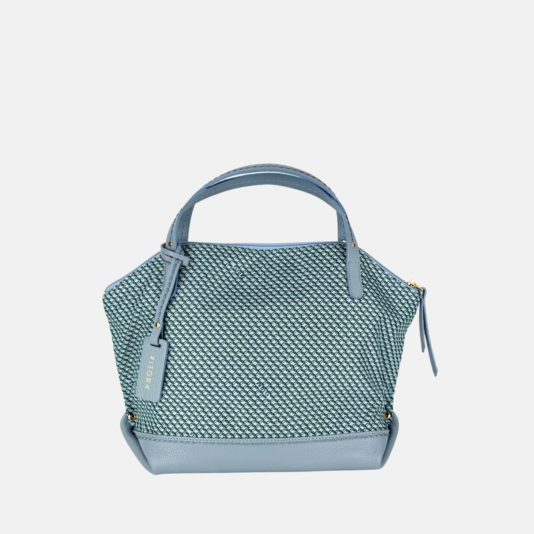 PLINIO Medium Top Handle Satchel in Cristallo - Big Bag NY