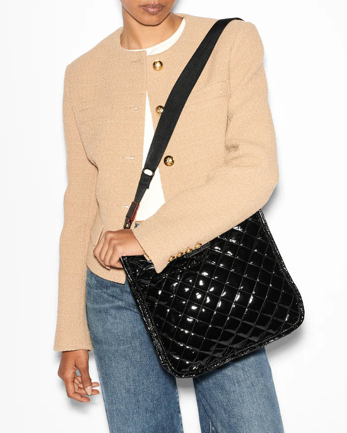 MZ Wallace Metro Box Crossbody in Black Lacquer - Big Bag NY
