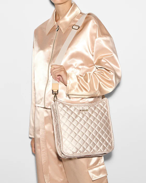 Pale Rose Gold MZ Wallace Metro Box Crossbody - Big Bag NY