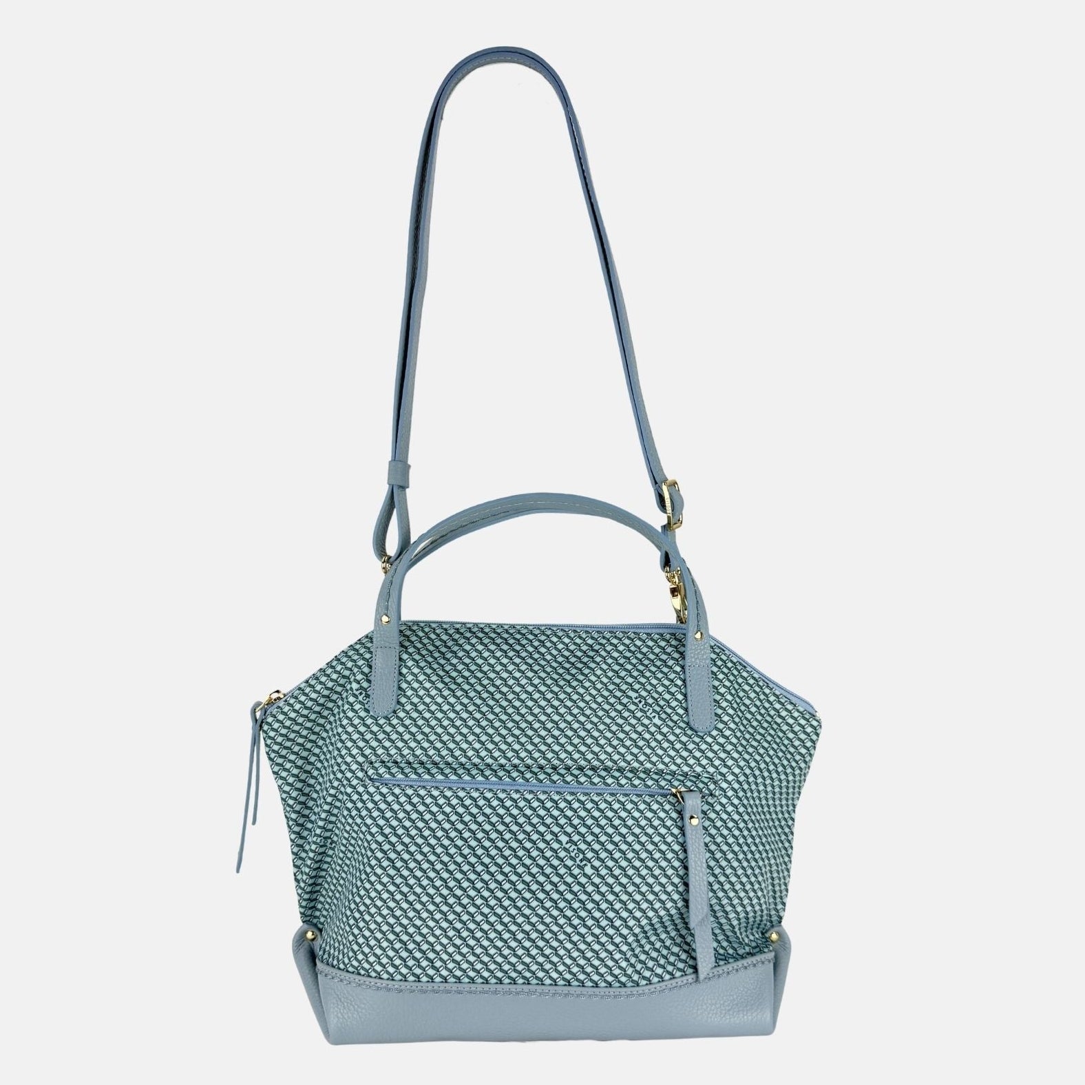 PLINIO Medium Top Handle Satchel in Cristallo - Big Bag NY