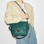 MZ Wallace Medium Crosby Lock Crossbody in Emerald - Big Bag NY