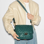 MZ Wallace Medium Crosby Lock Crossbody in Emerald - Big Bag NY