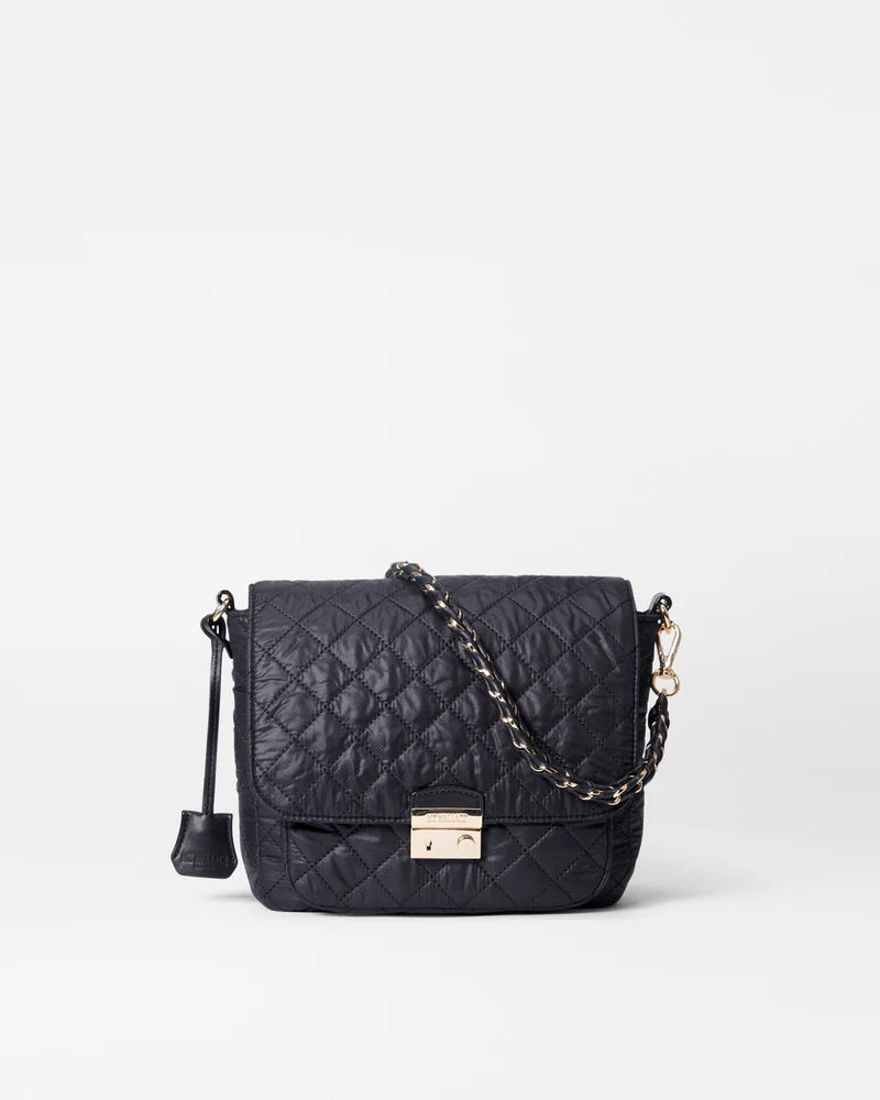 MZ Wallace Medium Crosby Lock Crossbody in Black - Big Bag NY