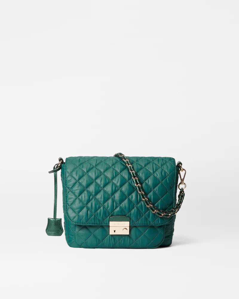 MZ Wallace Medium Crosby Lock Crossbody in Emerald - Big Bag NY