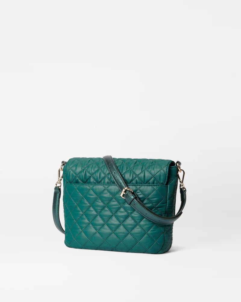 MZ Wallace Medium Crosby Lock Crossbody in Emerald - Big Bag NY