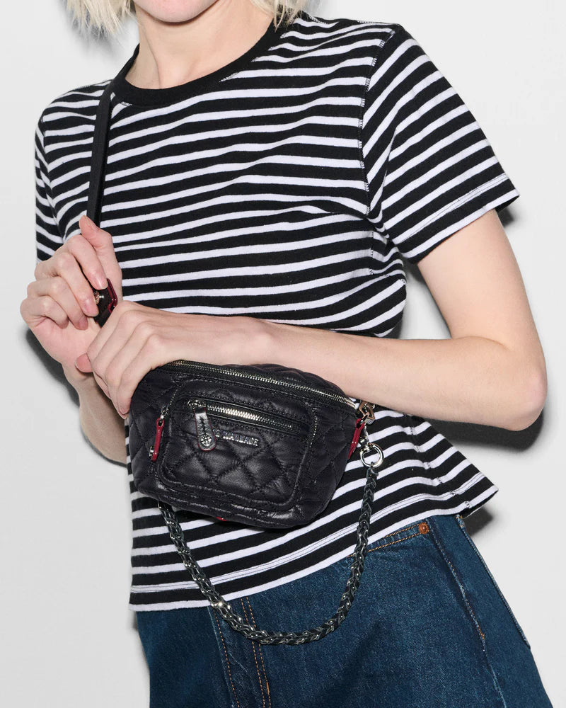MZ Wallace Micro Crosby Crossbody Sling in Black - Big Bag NY