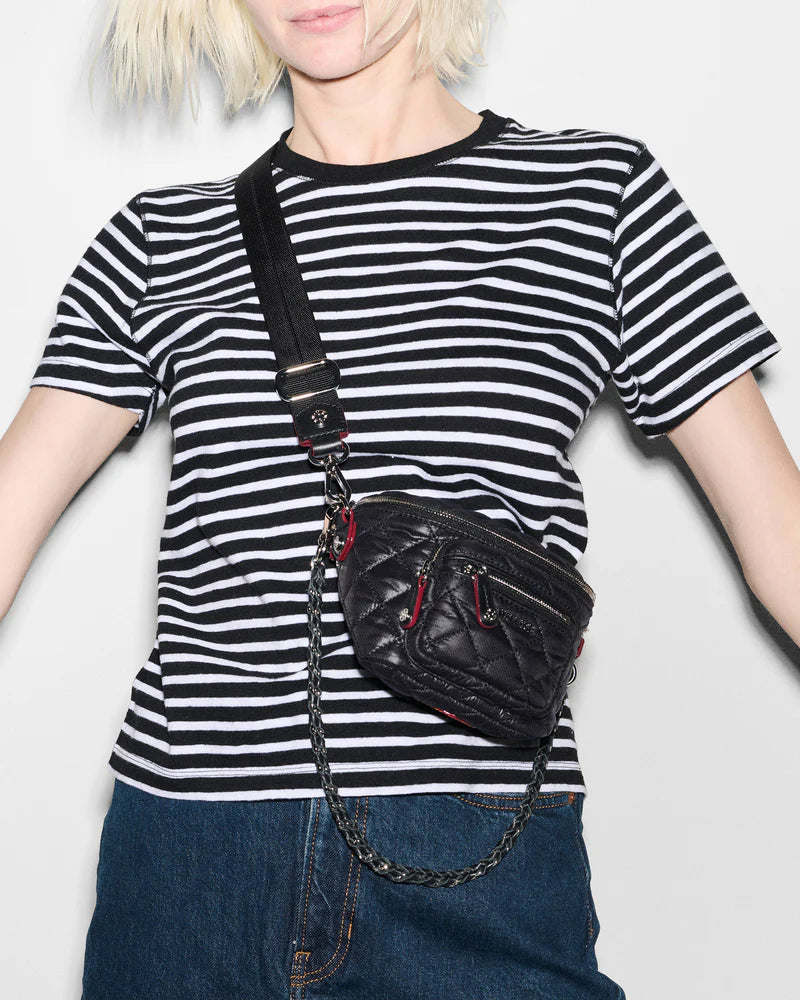 MZ Wallace Micro Crosby Crossbody Sling in Black - Big Bag NY