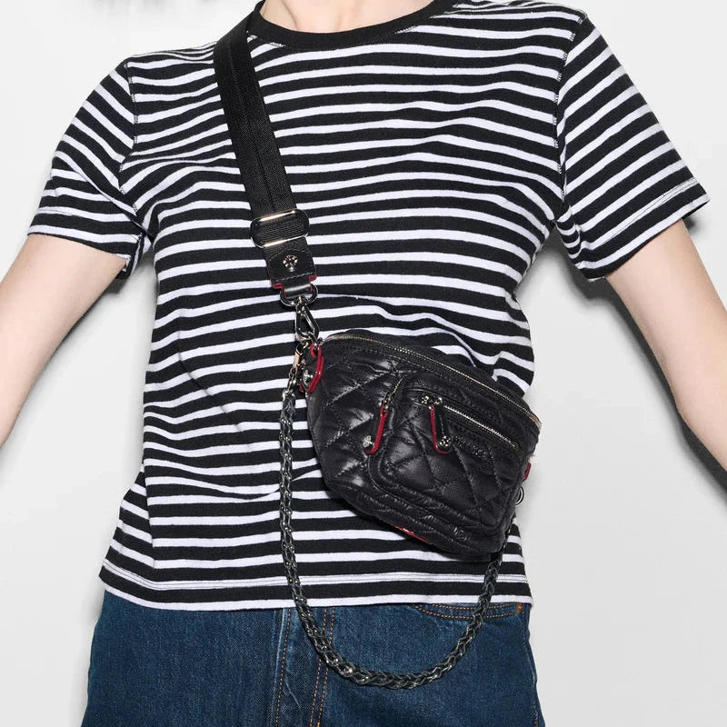 MZ Wallace Micro Crosby Crossbody Sling in Black - Big Bag NY