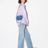 MZ Wallace Micro Crosby Crossbody Sling in True Blue Denim - Big Bag NY