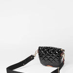MZ Wallace Micro Crosby Crossbody Sling in Black Lacquer - Big Bag NY