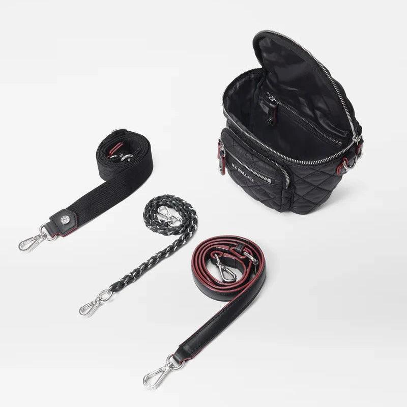 MZ Wallace Micro Crosby Crossbody Sling in Black - Big Bag NY