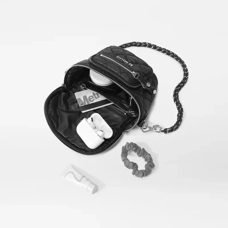 MZ Wallace Micro Crosby Crossbody Sling in Black - Big Bag NY